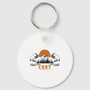 Porte-clés Cody Wyoming Montagnes Vintage Usa America Souveni