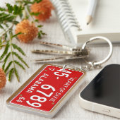 Porte-clés Coeur 1964 de l'Alabama de porte - clé de plaque (Devant droit)