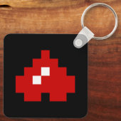 Porte-clés Coeur à 8 bits Pixel (Verso)