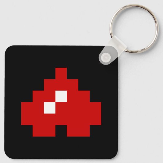 Porte-clés Coeur à 8 bits Pixel (Dos)