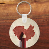 Porte-clés Coeur à motifs dessinés (Recto)