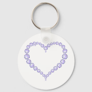Porte-clés Coeur Amethyst Gem