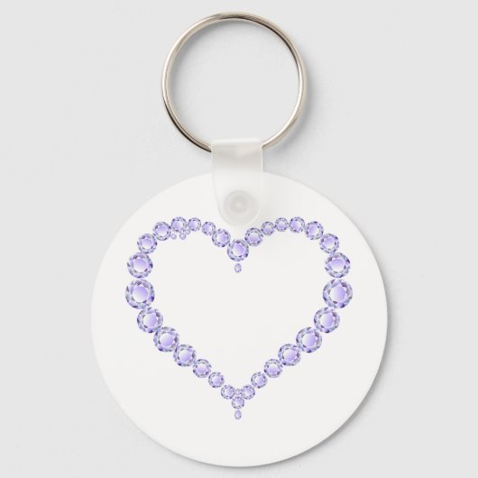 Porte-clés Coeur Amethyst Gem (Recto)