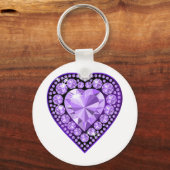 Porte-clés Coeur Amethyst Gem (Recto)