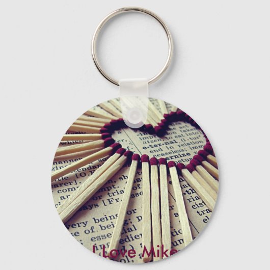 Porte-clés Coeur amour éternel (Recto)