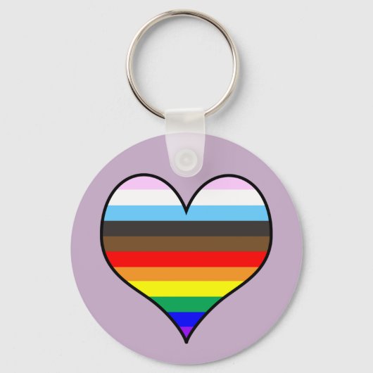 Porte-clés Coeur arc-en-ciel (Recto)