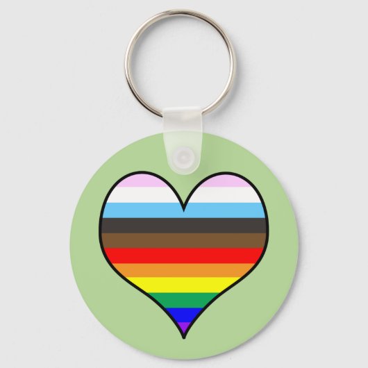 Porte-clés Coeur arc-en-ciel (Recto)