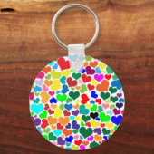Porte-clés coeur arc-en-ciel (Recto)