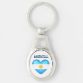 Porte-clés Coeur argentin (Devant)
