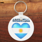 Porte-clés Coeur argentin (Recto)