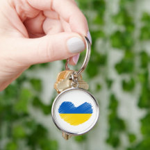 Coeur aux couleurs du drapeau ukrainien. Ukraine