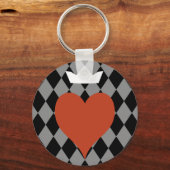 Porte-clés Coeur avec couronne (Recto)