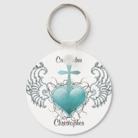 Coeur bleu cristal fidèle