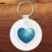 Porte-clés Coeur bleu, porte - clé (Recto)