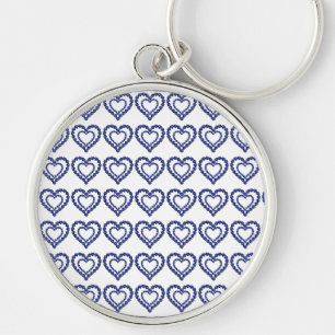 Porte-clés Coeur bleu saphir