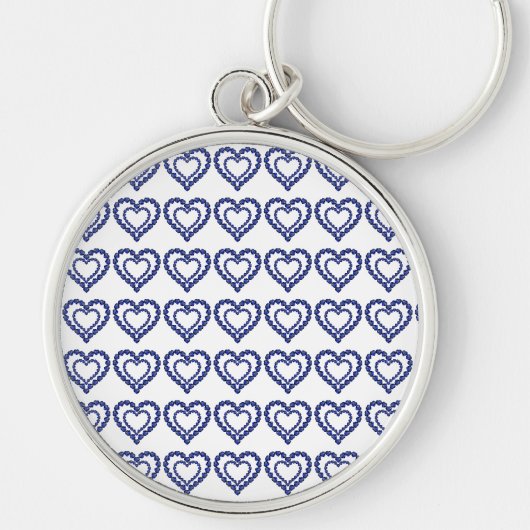 Porte-clés Coeur bleu saphir (Devant)