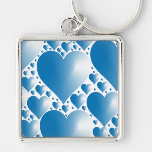 PORTE-CLÉS COEUR BLEUE (Devant)