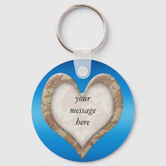 Porte-clés Coeur Camouflage (Recto)