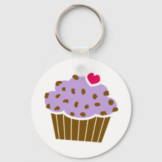 Porte-clés Coeur Choco Chip Blueberry Cupcake
