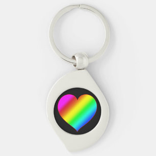 Porte-clés Cœur Coloré Arc-en-ciel Amour Couleur Brillante
