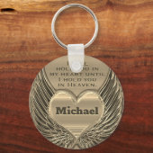 Porte-clés Coeur commémoratif avec nom (Recto)