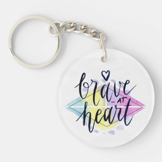 Porte-clés Coeur courageux (Devant)