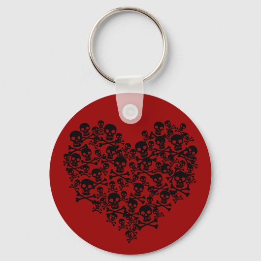 Porte-clés Coeur crâne (Recto)