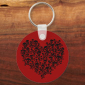 Porte-clés Coeur crâne (Recto)