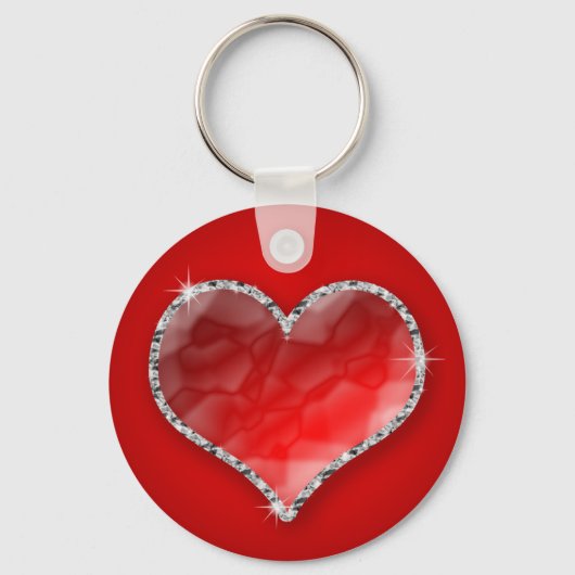 Porte-clés Coeur cristal (Recto)