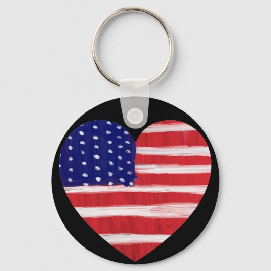 Porte-clés Coeur dans les couleurs du drapeau (Recto)