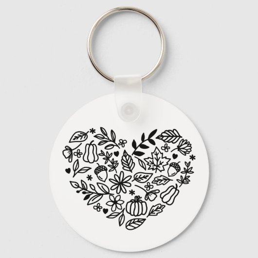 Porte-clés Coeur d'automne (Recto)