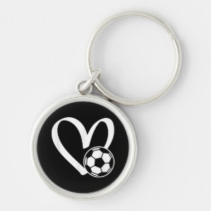 Porte-clés Coeur de balle de football
