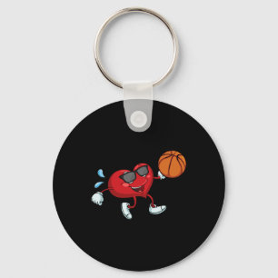 Porte-clés Coeur de basket-ball Valentines Jour Cool V Jour P