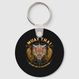 Porte-clés Cœur de champion - Kickboxing et Muay Thai Lio