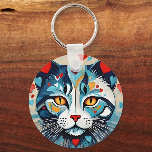 Porte-clés Coeur de chat (Verso)