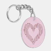 Porte-clés Coeur de code binaire (Devant gauche)