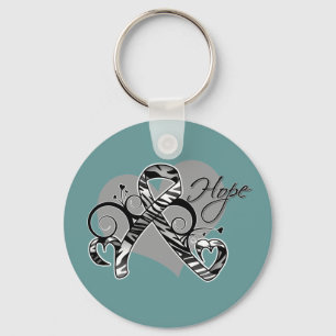 Porte-clés Coeur de conscience carcinoïde de Cancer d'espoir