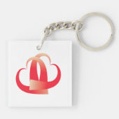 Porte-clés coeur de corail embrassant (Dos)
