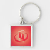 Porte-clés coeur de corail embrassant (Devant)