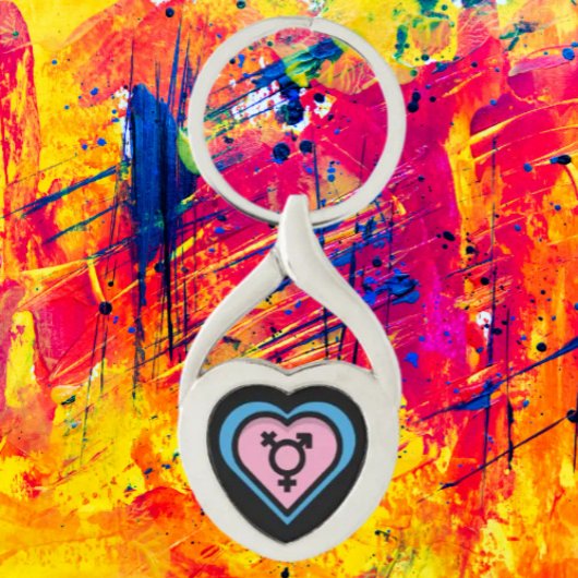 Porte-clés Cœur de la Fierté Trans