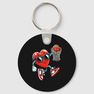 Porte-clés Cœur de la Saint-Valentin Basketball Drôle Graphis