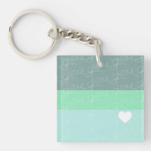 Porte-clés Cœur de la Saint-Valentin Dessiné à la Main Amour 