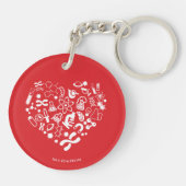 Porte-clés Coeur de l'espace et de la Science (Dos)