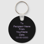 Porte-clés Cœur de pixel mignon "Vous êtes ma notification pr (Verso)
