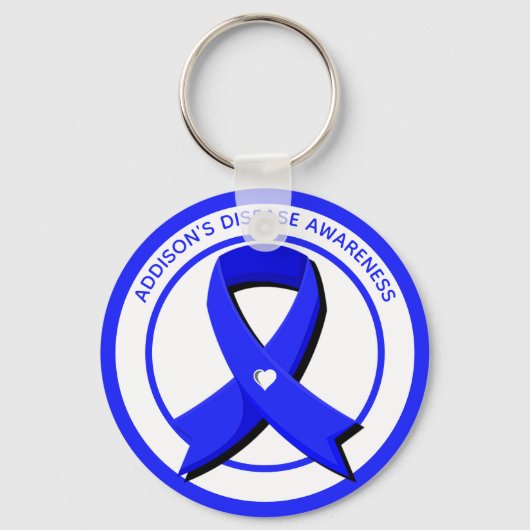 Porte-clés Coeur de sensibilisation à la maladie d'Addison (Recto)