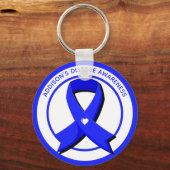 Porte-clés Coeur de sensibilisation à la maladie d'Addison (Recto)