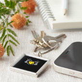 Porte-clés Coeur de softball Skeleton main Halloween Costume (Côté)