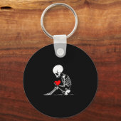 Porte-clés Cœur de squelette Saint-Valentin Emo Gothique Mini (Recto)