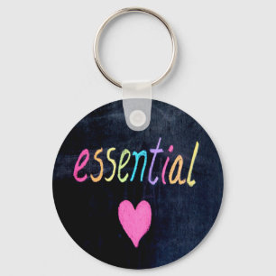 Porte-clés Coeur de support des travailleurs essentiels sur l