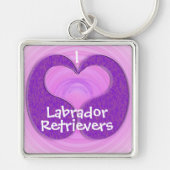 Porte-clés Coeur de Teardrop pourpre (Devant)